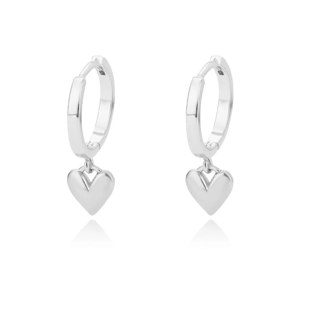 Golden Heart Drop Earrings – Vintage Love Knot Design