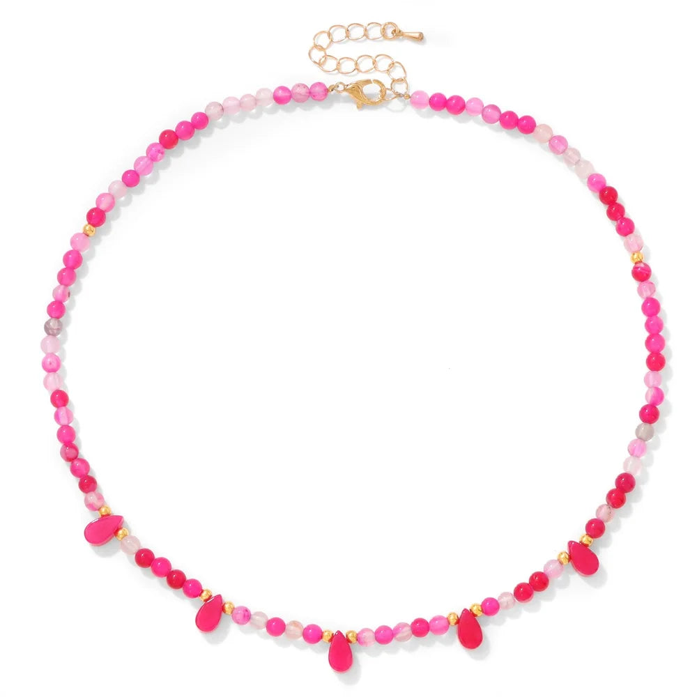 Harmony Stone Necklace – Green Aventurine & Amethyst Gemstone Choker