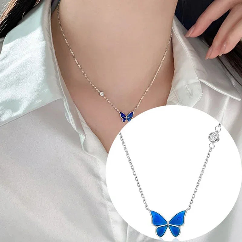 Chroma Wings – Butterfly Pendant Necklace