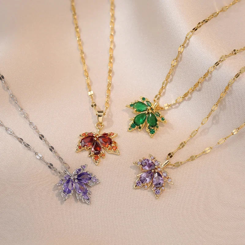 Luna Bloom – Butterfly & Moon Zircon Tassel Choker Necklace