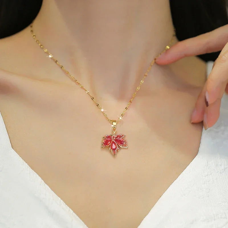 Luna Bloom – Butterfly & Moon Zircon Tassel Choker Necklace