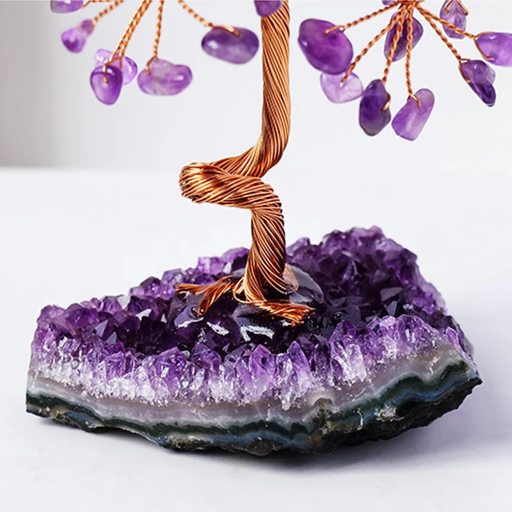 Amethyst Serenity Tree – Crystal Healing Gemstone Ornament