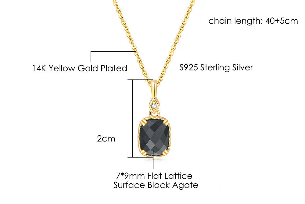 Noir Grace – 925 Sterling Silver Black Agate Jewelry Set