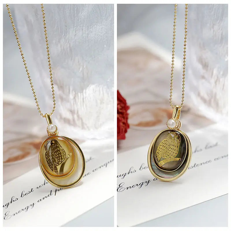 Wisdom Owl Pendant – 925 Sterling Silver with Natural Pearl & Shell