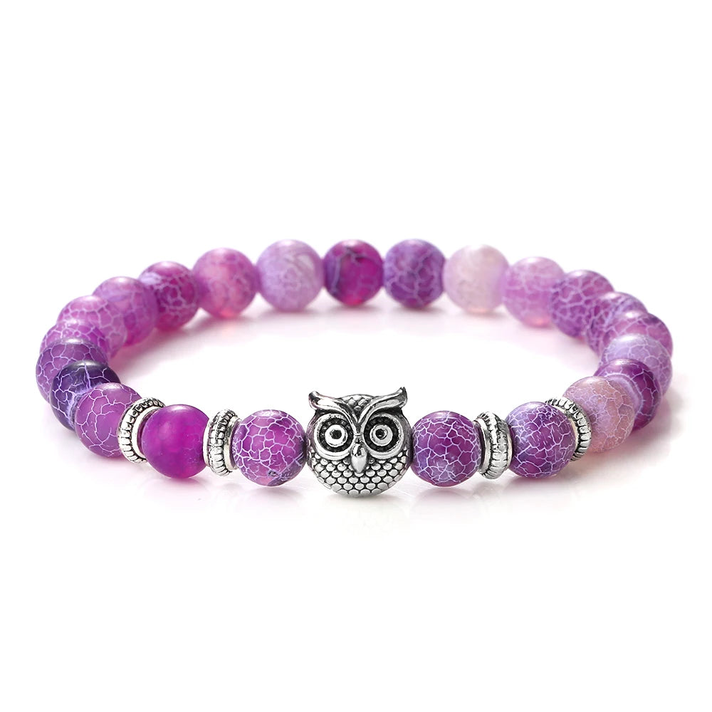 Mystic Owl – Natural Stone Beaded Bracelet