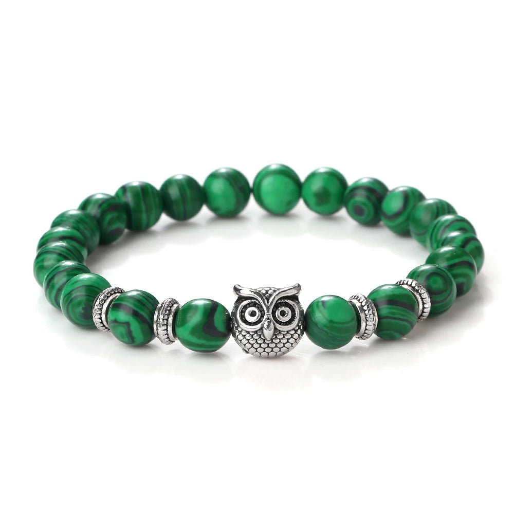 Mystic Owl – Natural Stone Beaded Bracelet