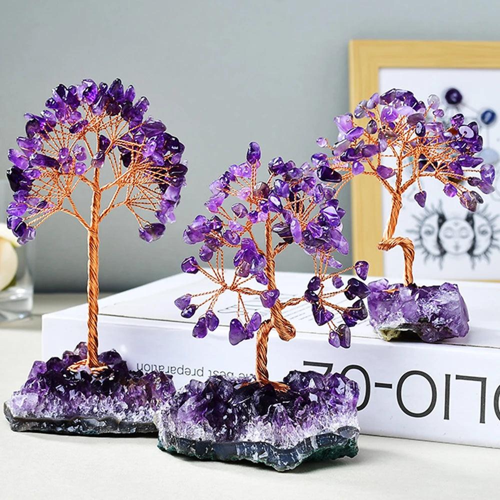 Amethyst Serenity Tree – Crystal Healing Gemstone Ornament