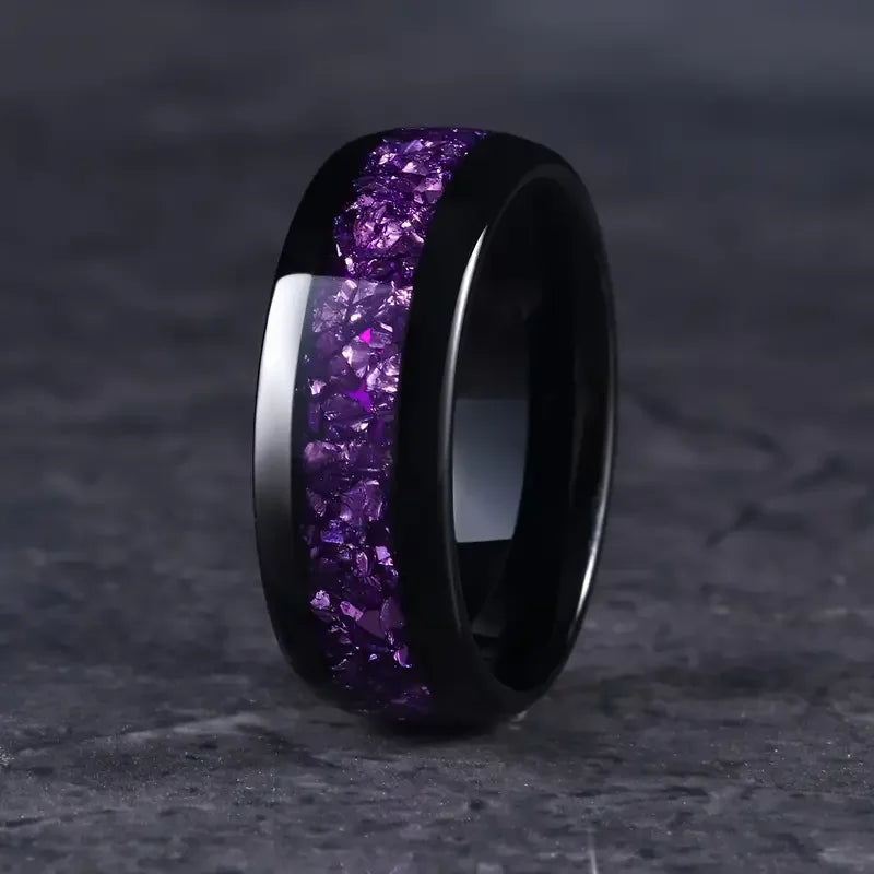 Rings Orion Nebula Forge #2 – Starry Tungsten Unisex Wedding Band