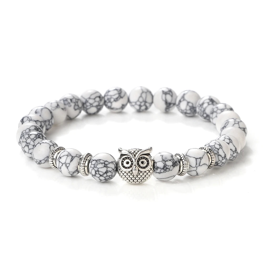 Mystic Owl – Natural Stone Beaded Bracelet