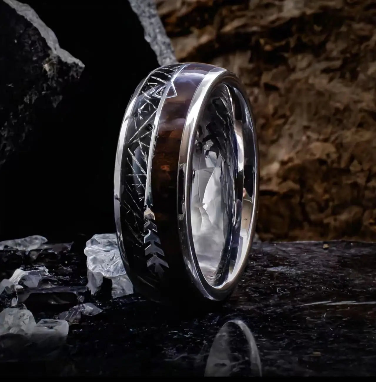 Rings Orion Nebula Forge #2 – Starry Tungsten Unisex Wedding Band