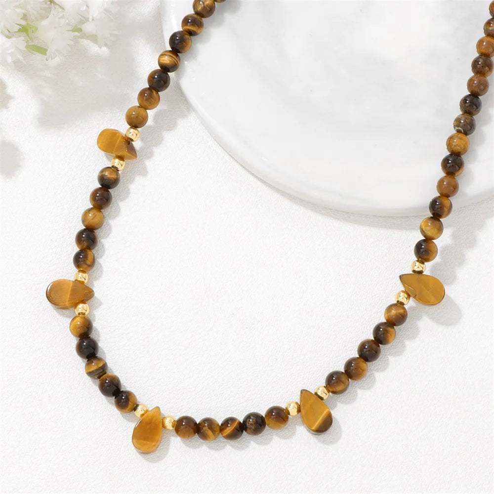 Harmony Stone Necklace – Green Aventurine & Amethyst Gemstone Choker