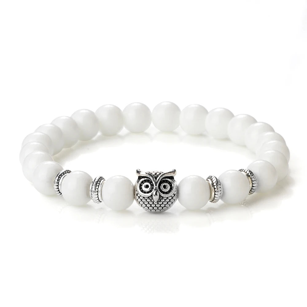 Mystic Owl – Natural Stone Beaded Bracelet