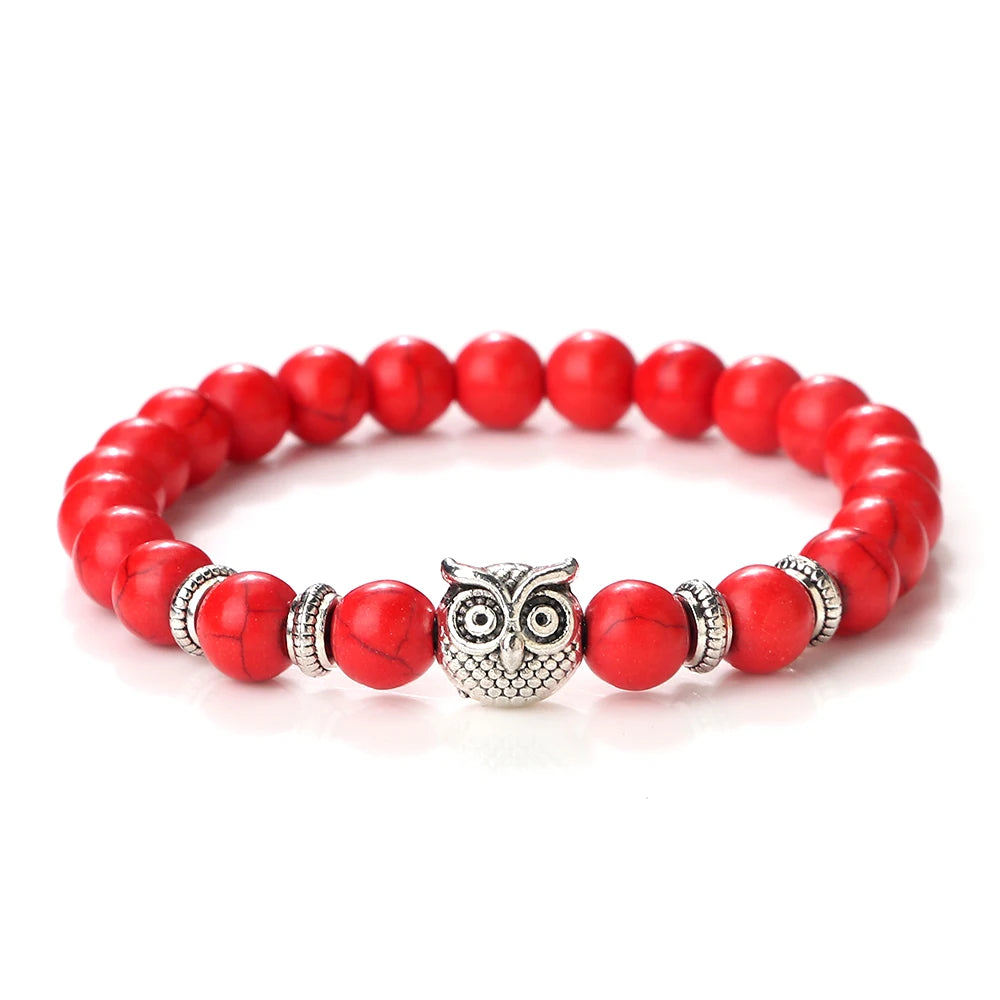 Mystic Owl – Natural Stone Beaded Bracelet