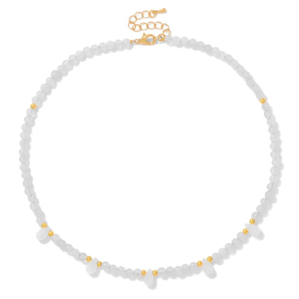 Harmony Stone Necklace – Green Aventurine & Amethyst Gemstone Choker