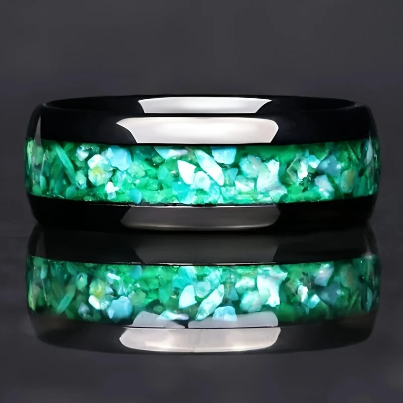 Rings Orion Nebula Forge #1 – Starry Tungsten Unisex Wedding Band