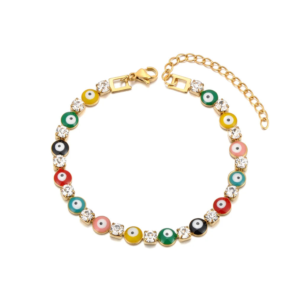 Classic Evil Eye Collection – 316L Stainless Steel Blue CZ Jewelry Set