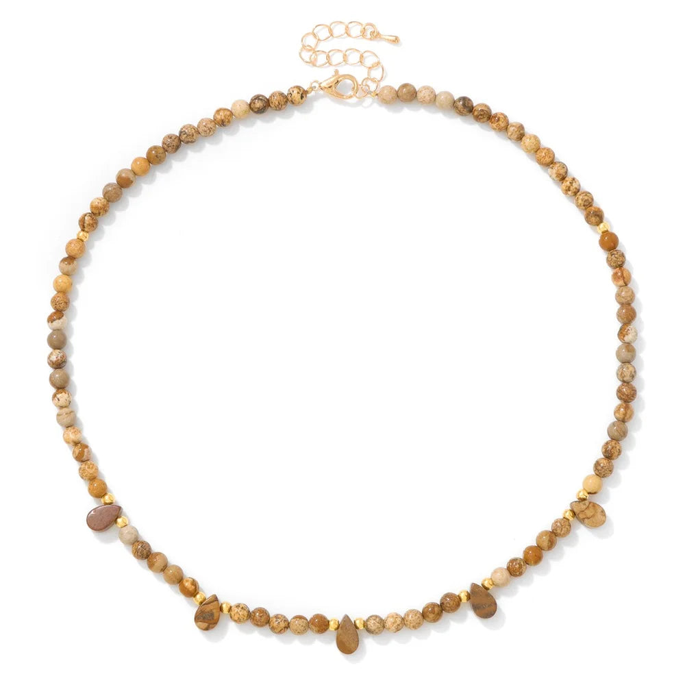 Harmony Stone Necklace – Green Aventurine & Amethyst Gemstone Choker