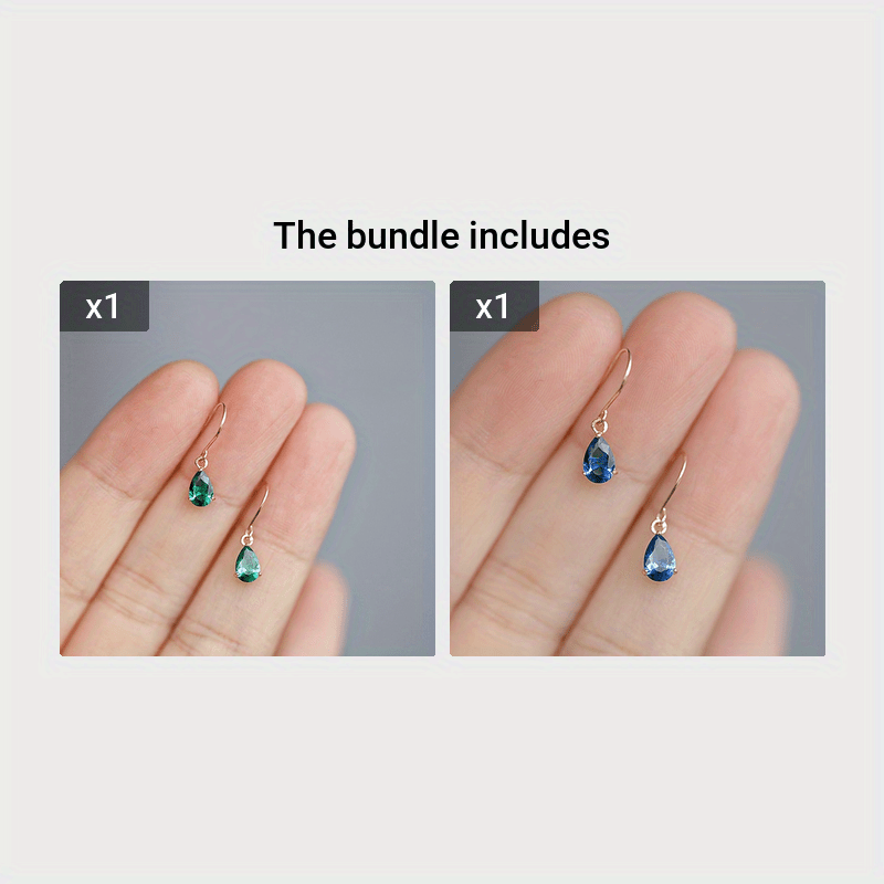 Éclat Royale – 925 Sterling Silver Drop Earrings